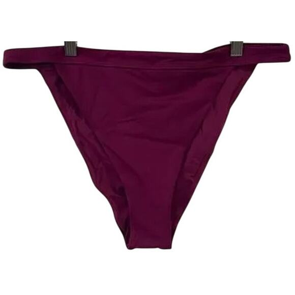 NWT Andie Swim The Caicos Bikini Hipster Bikini Bottom Wide Strap XL Plum #3556 - Picture 2 of 15